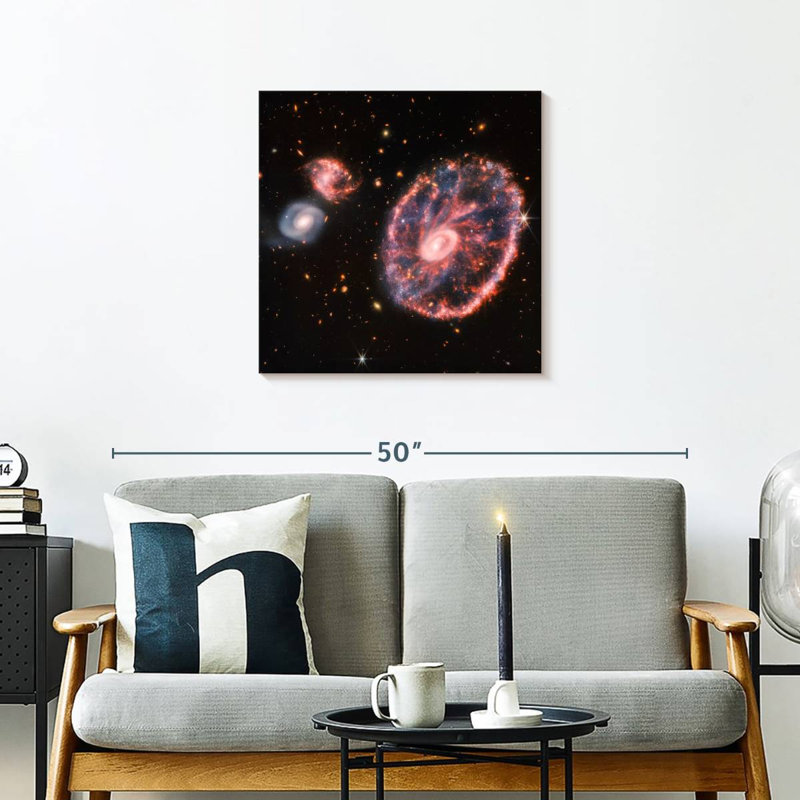 Oberle The Cartwheel Galaxy From Webb, 24" H x 24" W