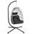 Durable Outdoor Egg Hanging Chair With Stand, Comfortable Wicker Swing For Indoor And Patio Use, Perfect For Relaxation