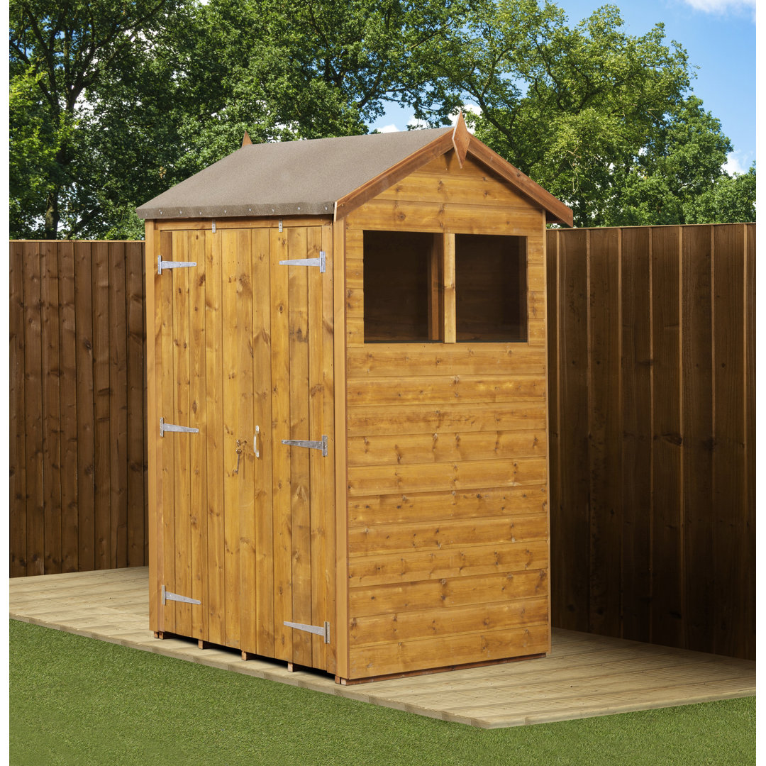 Modular Apex Garden  Shed 4X4 With Windows Double Door