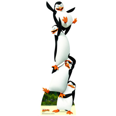 SC969 Penguins Madagascar Cardboard Cutout Standee