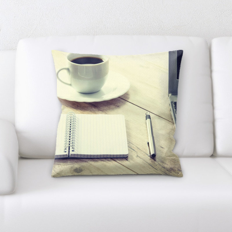 Coussin décoratif café