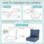 Coussin de chaise à dossier haut de 2 pièces de 4,7 po d'épaisseur pour intérieur / extérieur avec sangles, boucle de dossier réglable-369009502