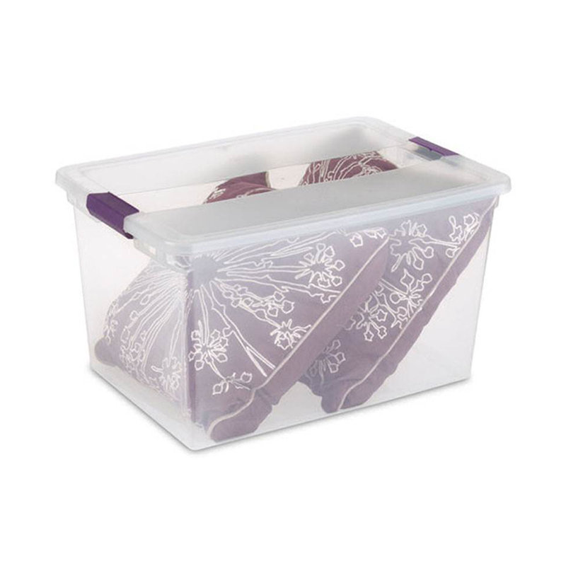 Sterilite Clear View Storage Container Tote w/ Latching Lid