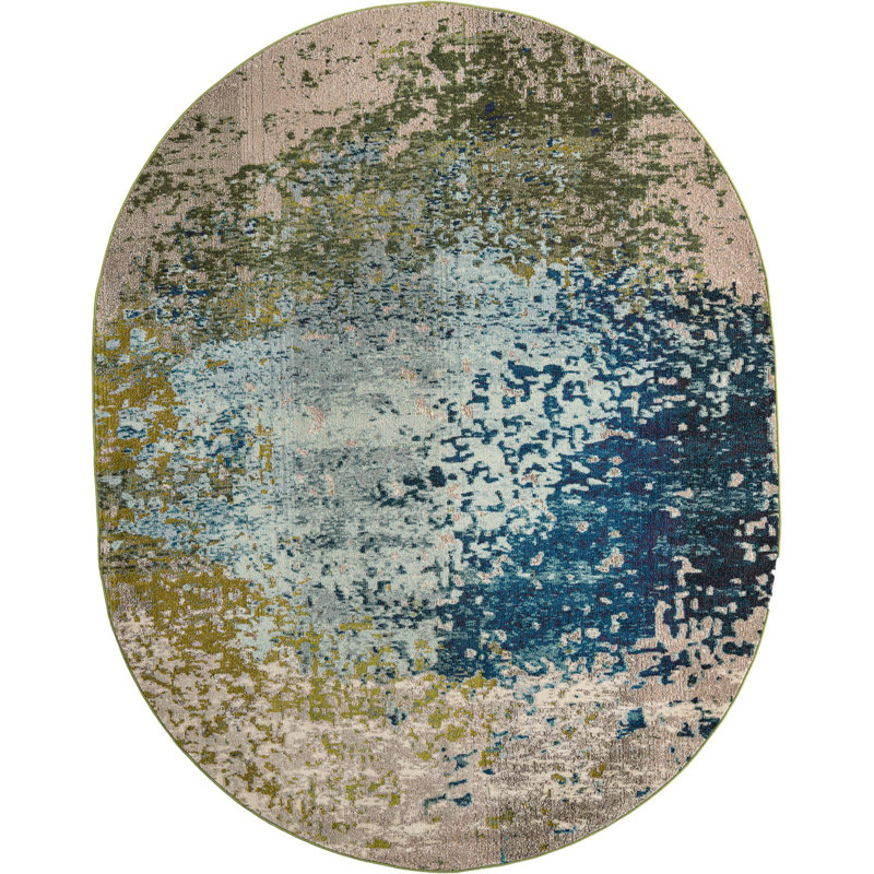 Estelle Abstract Indoor Rug, Oval 7'11" x 10'