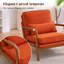 Fauteuil d'appoint rembourré en bois massif Lemley Mid Century-1120179539