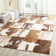 Fazeley Hand Woven Leather Geometric Rug