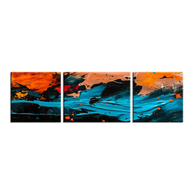Elegant 3-Piece Decorative Canvas Painting Set, 100% Wooden Frame, 11.8 x 11.8 inches (2 Pieces) & 11.8 x 15.7 inches (1 Piece) | 50% Cotton / 50% Polyester, Stunning Digital Print | Perfect for Home Décor & Living Spaces