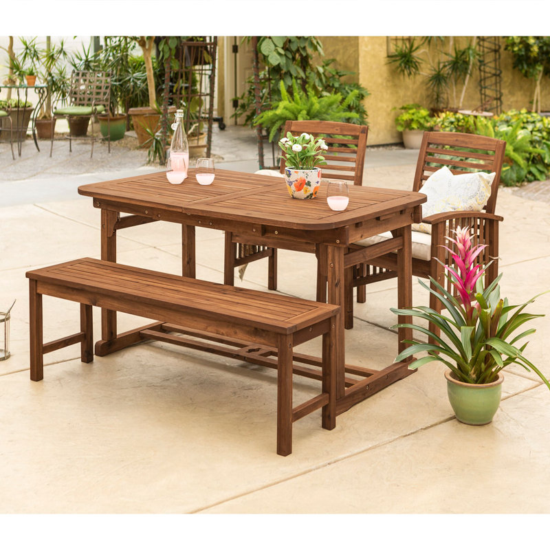 Ensemble de table de salle à manger extensible 4 pièces Anje