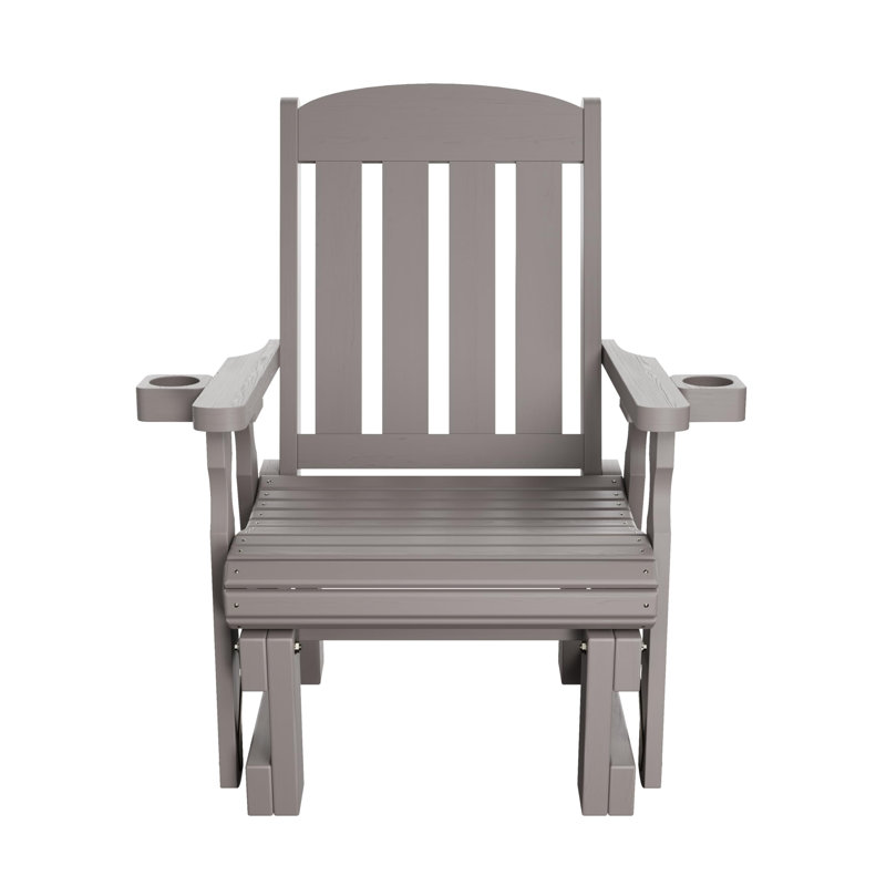 Fauteuil coulissant robuste à dossier haut de 600 lb, porte-gobelets traité, Teinture gris semi-solide