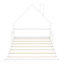 Lit double en bois avec tête de lit en forme de maison, blanc-781537445-781537444