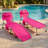 Olenka Outdoor Metal Chaise Lounge