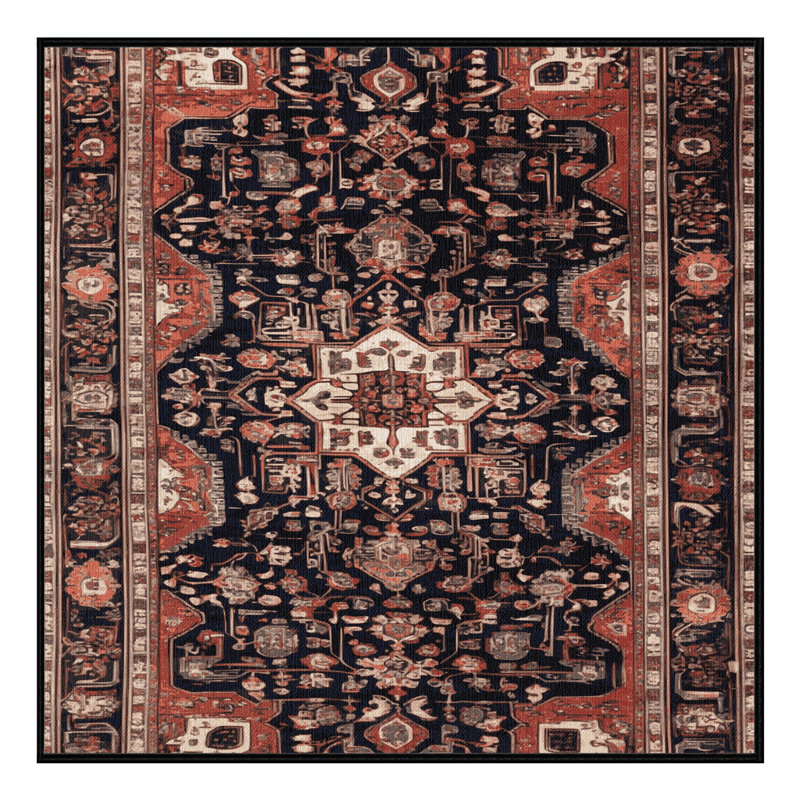 Machine Washable Persian Brown Area Rug, Square 6'