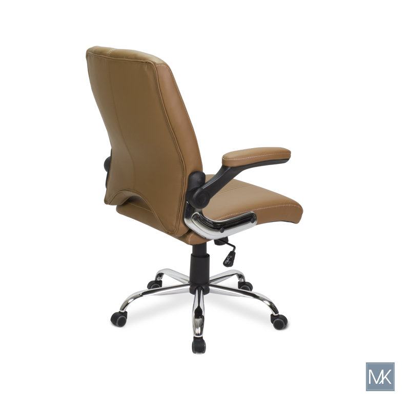 Fauteuil de conférence ergonomique en similicuir, Brun
