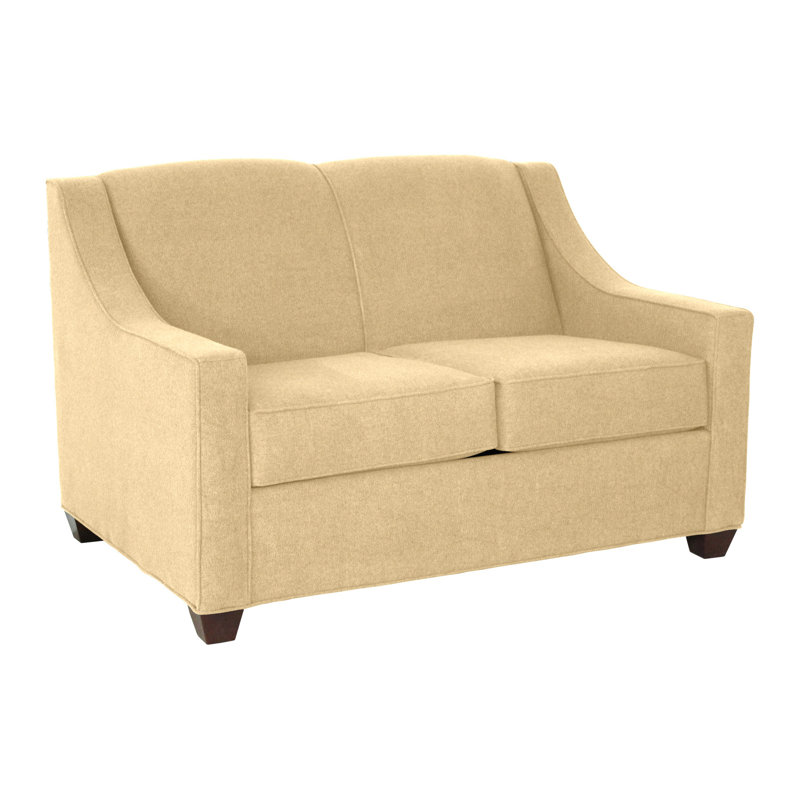 Phillips 52" Square Arm Sofa Bed with Reversible Cushions, Archetype Quartz, Empire Mahogany
