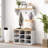 Shoe Storage Cabinet with Adjustable Plates White doors
