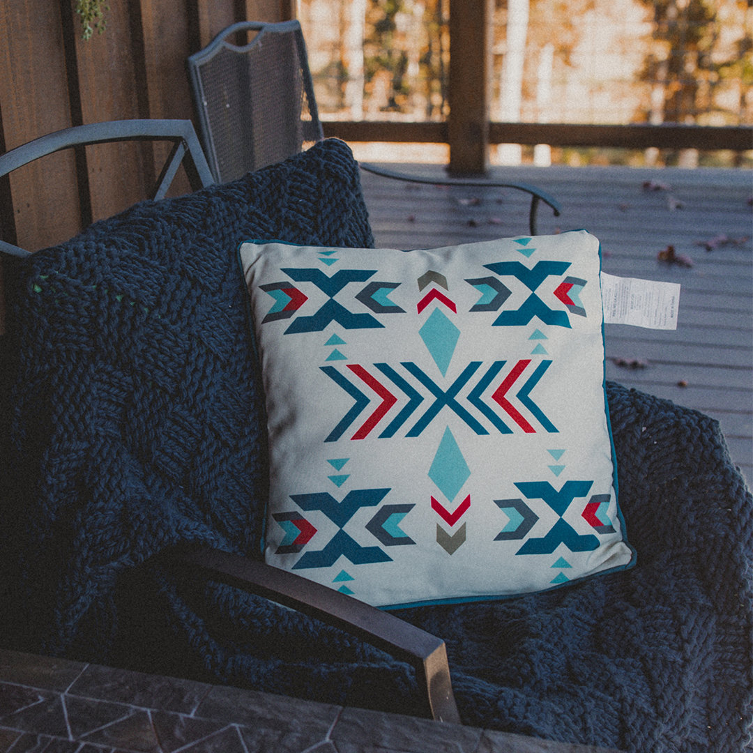 Hand-Knitted Wool Throw Blanket, Navy, 60" L x 50" W