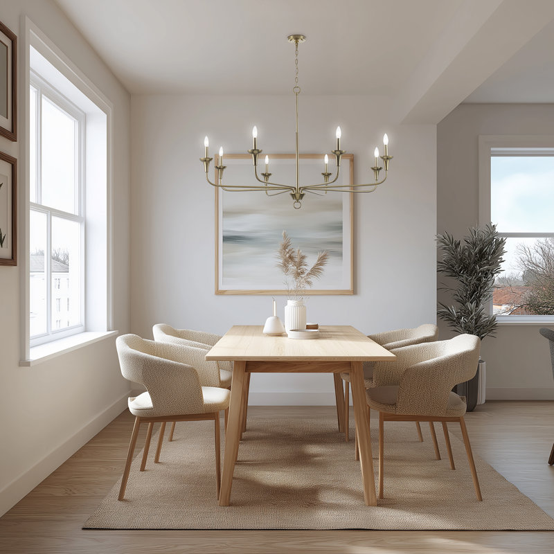 Lustre moderne à 8 lumières Capella, Or antique, 8 lumières