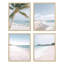 «Beach Shore Tropical Palm Tree Island», reproduction encadrée de 4 pièces-90605080-90605079