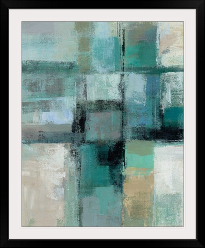 «Island Hues Crop I» par Silvia Vassileva, reproduction d'art, Cadre noir, H 28 po x l 24 po x P 1 po