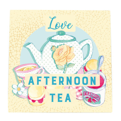 Love Afternoon Tea Ceramic Picture Tile Wall Décor