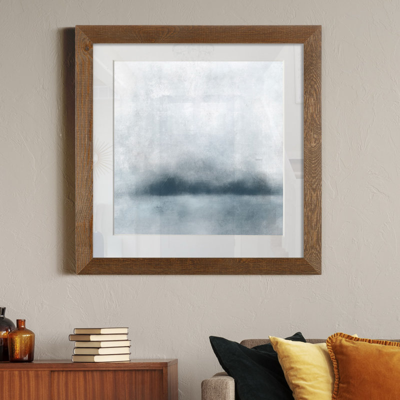 « Quiet Fog II », impression sur papier, Cadre en érable, H 31,5 po x l 31,5 po x P 1,5 po