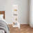 Freestanding Storage Cabinet Small Narrow Corner Bookcase Open Shelves Tower Rack With Door-1897239597-1897239596