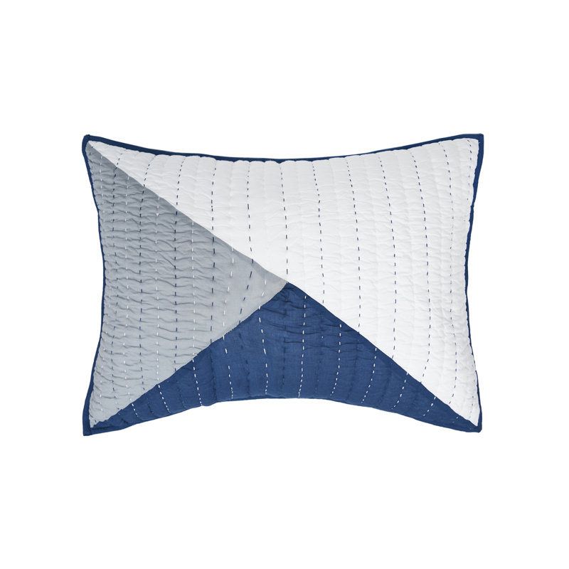 Asymmetrical Cotton Standard Sham - Machine Washable