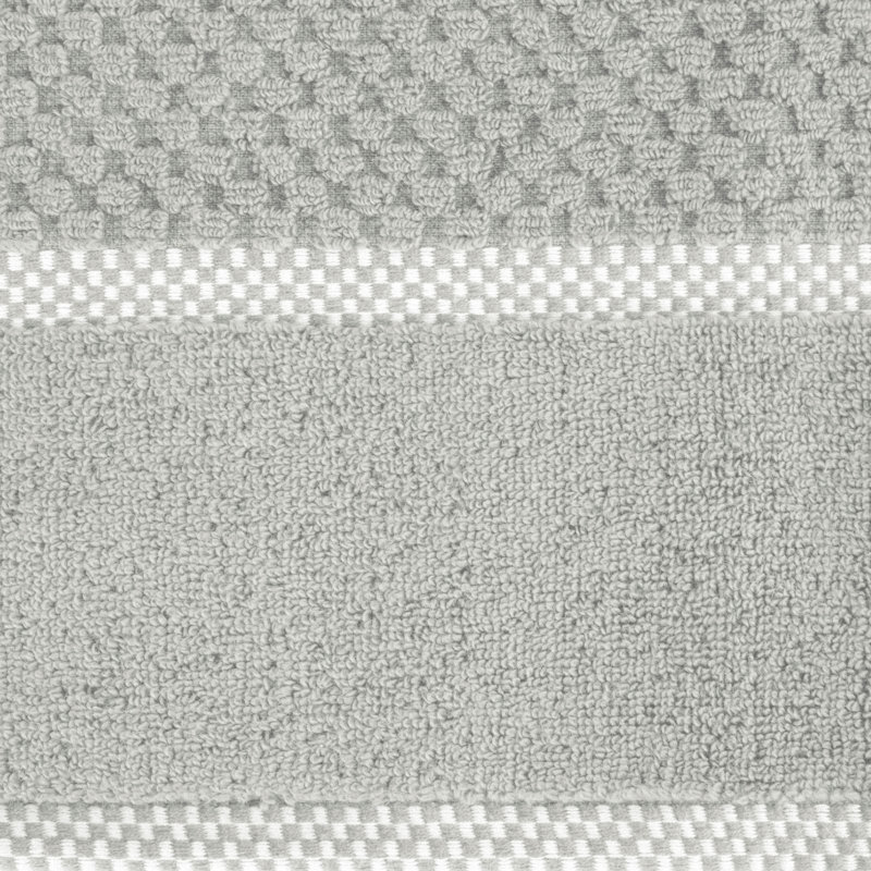 Liebhilde Midweight Jacquard Bath Towel, Matt Brushed Nickel
