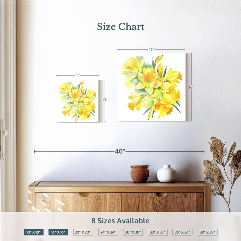 Bouquet de jonquilles jaunes Harnek, H 10 po x l 10 po