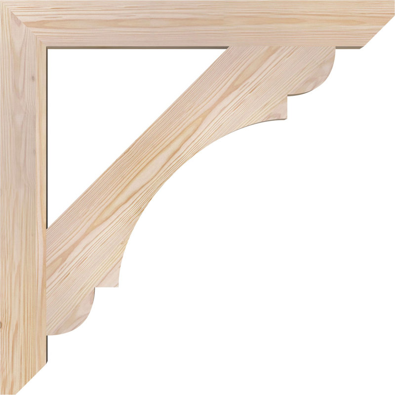 Support en bois / corbeau, Douglas (lisse), H 30 po x l 3,5 po x P 30 po