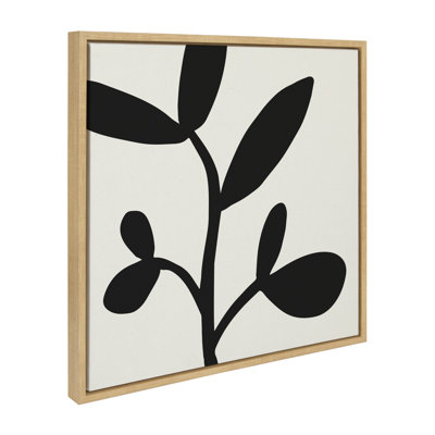 Modern Botanical Neutral Abstract 2 by The Creative Bunch Studio Framed Canvas Wall Art Print