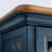 Retro Pattern Solid Wood Blue Sideboard