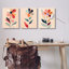«Funky Modern Flowers Single Photo Frame» par Walker Noble, 3 pièces sur toile-2099287330-2100095518