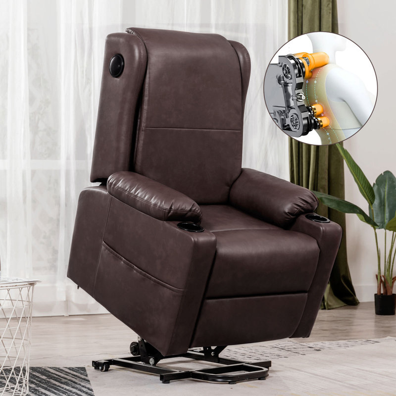 Fauteuil inclinable avec haut-parleurs Bluetooth Over, Brun