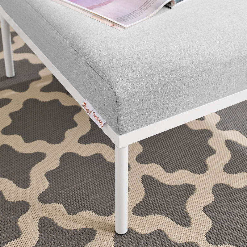 Repose-pieds de terrasse en aluminium Harmony Sunbrella par Modway, gris