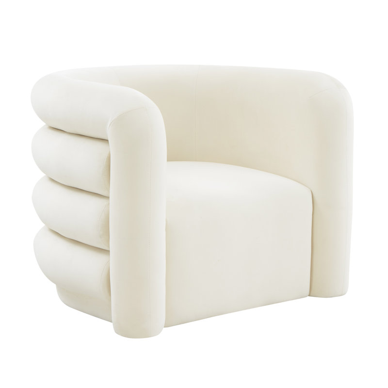 Velvet Accent Chair, Cream
