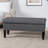 Linen Blend Upholstered Storage Bench