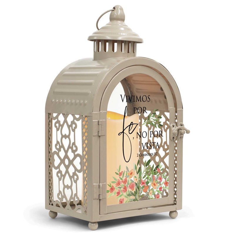6.7'' H Tabletop Lantern with Candle Included