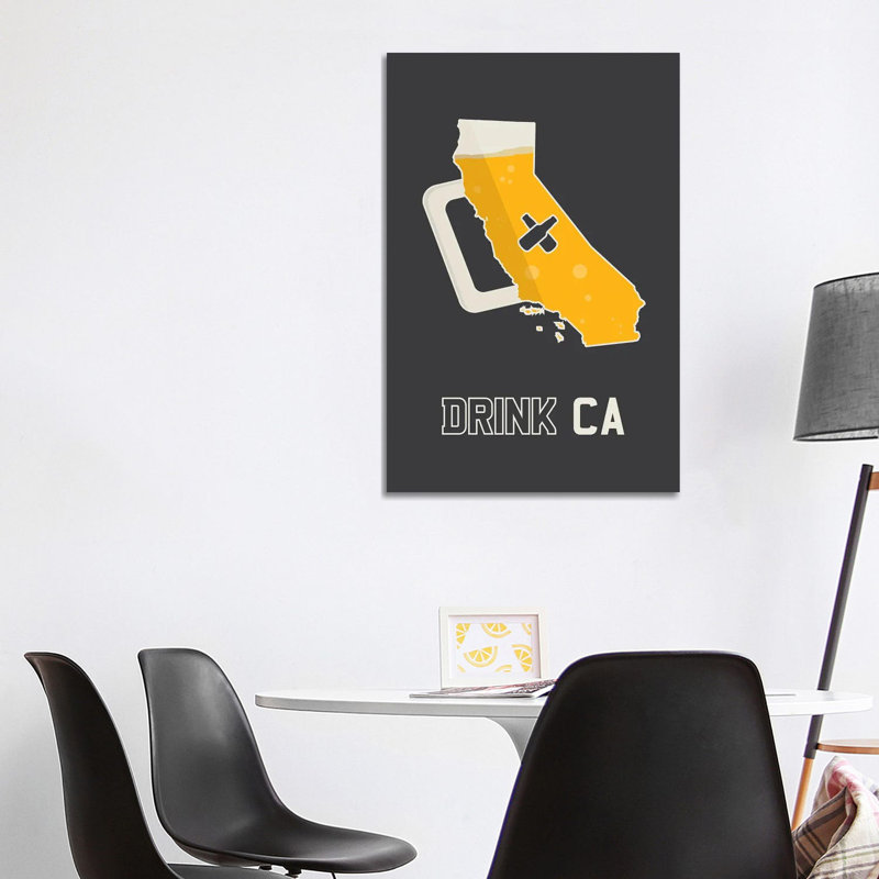 Drink CA - California Beer Print by Benton Park Prints - Wrapped Canvas Gallery-Wrapped Canvas Giclée