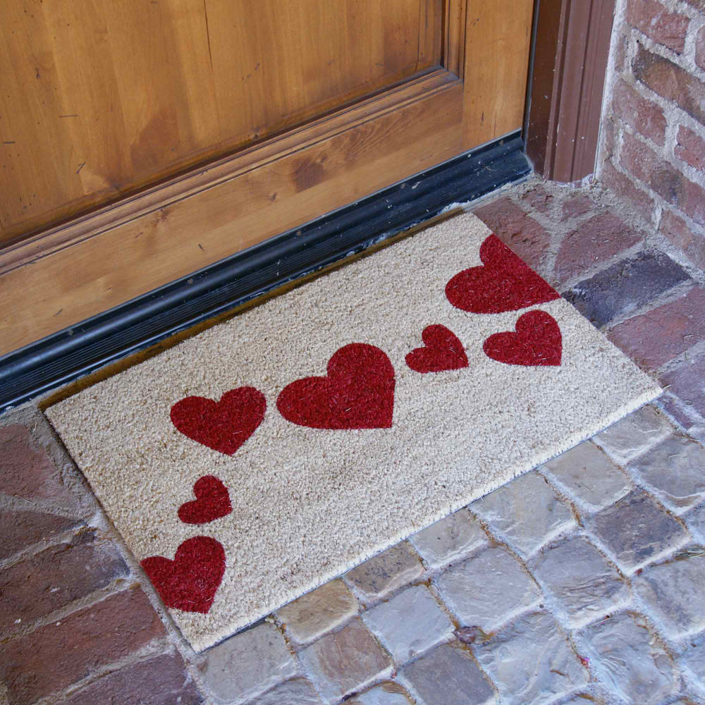 Red Barrel Studio® Rajon Hearts Entrance 30 in. x 18 in. Non-Slip Outdoor Door Mat & Reviews | Wayfair
