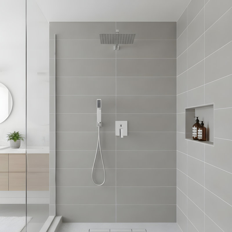 12" Rain Shower Head Systems Wall Mounted Shower, Chrome