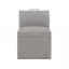 Chaise rembourrée avec roulettes