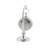 Coastal Analog Quartz movement / Crystal Tabletop Clock in Silver