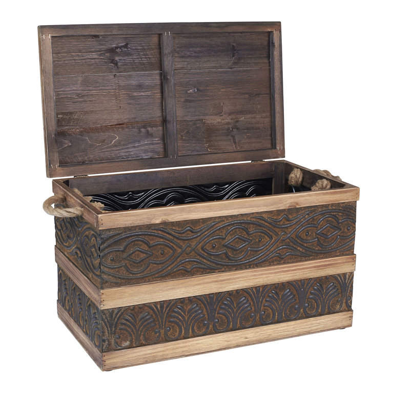 Wood Trunk Small, 13.88" H x 23.5" W x 13.25" D