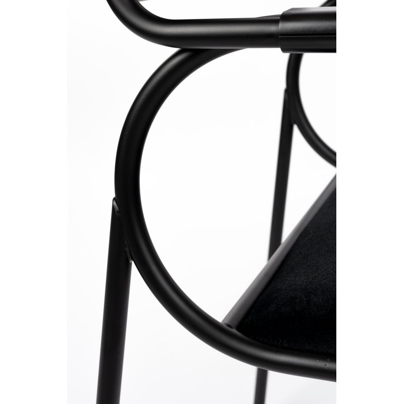 Alba Upholstered Arm Chair, Black