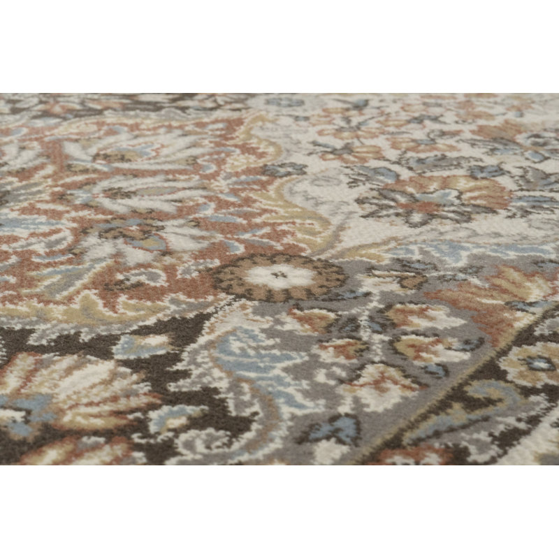 ANCIENT GARDEN 5.3 RD 57008-3235 BROWN/BLUE, Round 5'3"