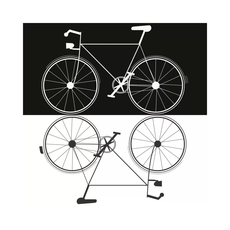 Two Bikes by Jan Weiss - Wrapped Canvas Print, 30.48 cm H x 30.48 cm W