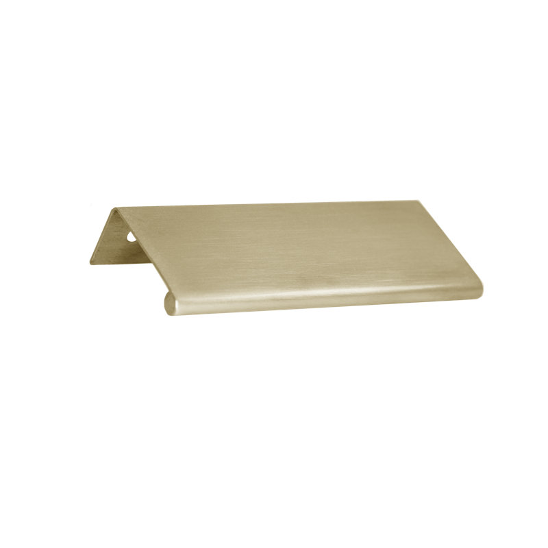 Modern Cabinet Finger Edge Pull, Satin Black, 7 9/100"