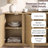 63''W Modern Fluted Sideboard with Adjustable Shelves-126677798