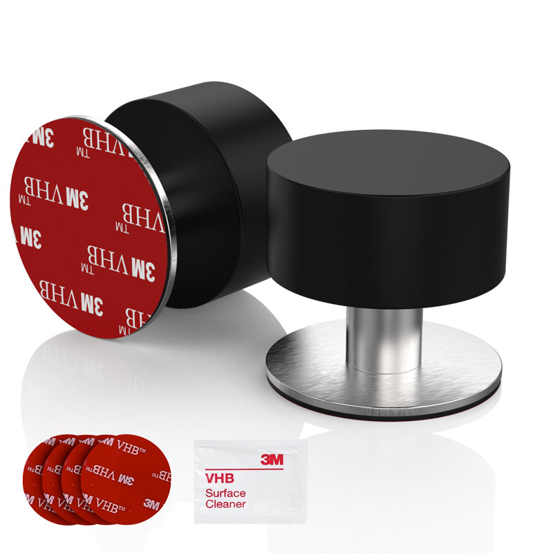 Stainless Steel Floor Fixed Stop, Black